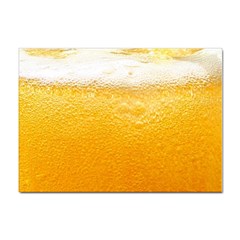 Texture Pattern Macro Glass Of Beer Foam White Yellow Sticker A4 (100 Pack) by Semog4