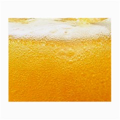 Texture Pattern Macro Glass Of Beer Foam White Yellow Small Glasses Cloth (2 Sides) by Semog4