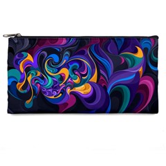 Colorful Waves Abstract Waves Curves Art Abstract Material Material Design Pencil Case by Semog4