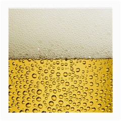 Texture Pattern Macro Glass Of Beer Foam White Yellow Art Medium Glasses Cloth by Semog4