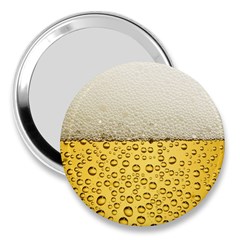 Texture Pattern Macro Glass Of Beer Foam White Yellow Art 3  Handbag Mirrors by Semog4