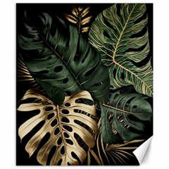 Tropical Leaves Foliage Monstera Nature Home Art Canvas 8  X 10  by Jancukart