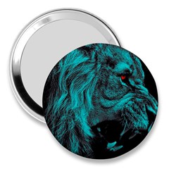 Angry Male Lion Predator Carnivore 3  Handbag Mirrors by Semog4