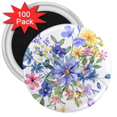 Flower 3  Magnets (100 Pack) by zappwaits