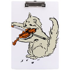 Cat Playing The Violin Art A4 Acrylic Clipboard by oldshool