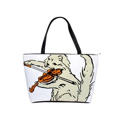 Cat Playing The Violin Art Classic Shoulder Handbag by oldshool