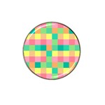 Checkerboard-pastel-squares- Hat Clip Ball Marker (10 pack) Front