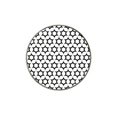 Pattern-star-repeating-black-white Hat Clip Ball Marker by Semog4