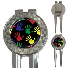 Handprints-hand-print-colourful 3-in-1 Golf Divots by Semog4