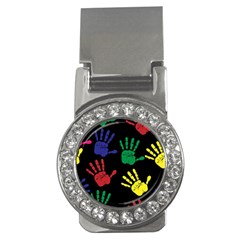 Handprints-hand-print-colourful Money Clips (cz)  by Semog4