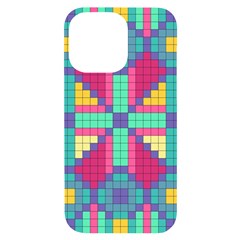 Checkerboard-squares-abstract--- Iphone 14 Pro Max Black Uv Print Case by Semog4