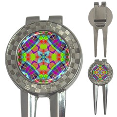 Farbenpracht Kaleidoscope Pattern 3-in-1 Golf Divots by Semog4