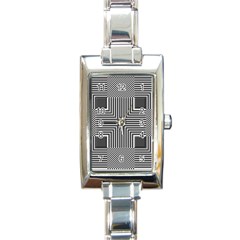 Construction Background Geometric Rectangle Italian Charm Watch by Semog4