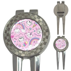 Beautiful Cute Animals Pattern Pink 3-in-1 Golf Divots by Semog4