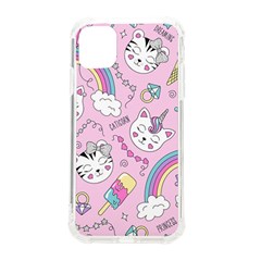 Beautiful Cute Animals Pattern Pink Iphone 11 Tpu Uv Print Case by Semog4