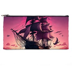 Ship Pirate Adventure Landscape Ocean Sun Heaven Pencil Case by Semog4