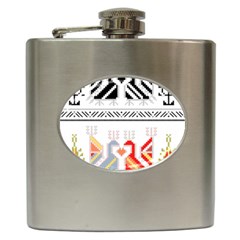 Bulgarian Folk Art Folk Art Hip Flask (6 Oz) by Salman4z