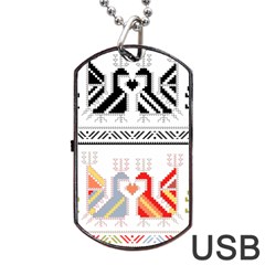 Bulgarian Folk Art Folk Art Dog Tag Usb Flash (one Side) by Salman4z