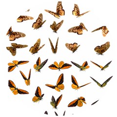 Butterfly Butterflies Insect Swarm Wooden Puzzle Round by Salman4z