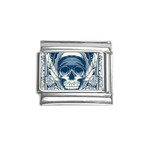 Skull Drawing Italian Charm (9mm) Front