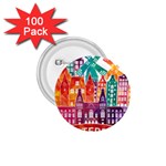 Vector Graphics Amsterdam Silhouette 1.75  Buttons (100 pack)  Front