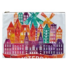 Vector Graphics Amsterdam Silhouette Cosmetic Bag (xxl) by Salman4z