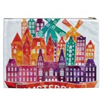 Vector Graphics Amsterdam Silhouette Cosmetic Bag (XXL) Back