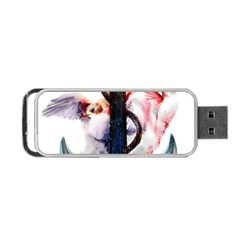 Anchor Watercolor Painting Tattoo Art Anchors And Birds Portable Usb Flash (two Sides) by Salman4z