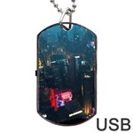 Cityscape Digital Art Dog Tag USB Flash (Two Sides) Back