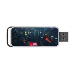 Cityscape Digital Art Portable Usb Flash (one Side) by Salman4z