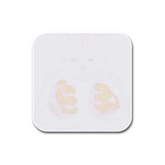 Boxing Cat Rubber Square Coaster (4 Pack) by JayEdden