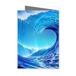 Tsunami Tidal Wave Ocean Waves Sea Nature Water 2 Mini Greeting Card Right