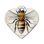 Bee Beekeeping Dog Tag Heart (Two Sides) Back