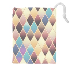 Abstract Colorful Diamond Background Tile Drawstring Pouch (4xl) by Amaryn4rt