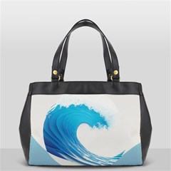 Wave Tsunami Tidal Wave Ocean Sea Water Oversize Office Handbag (2 Sides) by Wegoenart