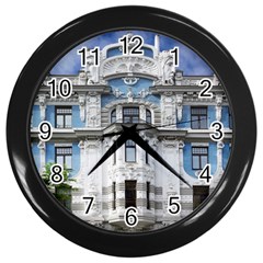 Squad Latvia Architecture Wall Clock (black) by Celenk