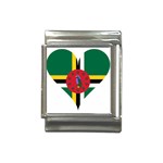 Heart Love Flag Antilles Island Italian Charm (13mm) Front