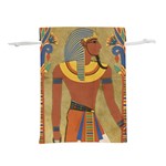 Egyptian Tutunkhamun Pharaoh Design Lightweight Drawstring Pouch (M) Back