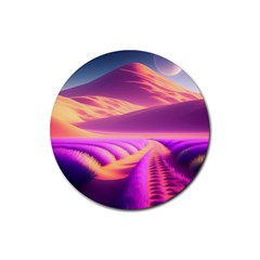 Fantasy Art Wallpaper Artwork Desktop Rubber Round Coaster (4 Pack) by Uceng