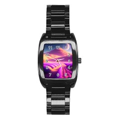 Fantasy Art Wallpaper Artwork Desktop Stainless Steel Barrel Watch by Uceng