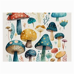 Mushroom Forest Fantasy Flower Nature Large Glasses Cloth by Uceng