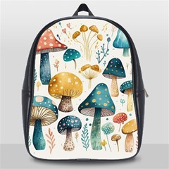 Mushroom Forest Fantasy Flower Nature School Bag (large) by Uceng