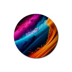 Abstract Art Artwork Rubber Coaster (round) by Uceng