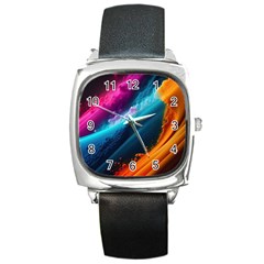 Abstract Art Artwork Square Metal Watch by Uceng