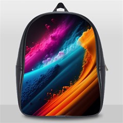 Abstract Art Artwork School Bag (large) by Uceng