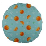 Oranges Pattern Large 18  Premium Round Cushions Front