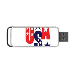 Usa Stars Fourth Of July Symbol America Usa Stars Portable Usb Flash (one Side) by Wegoenart