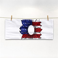 Us Flag Flower Sunshine Flag America Usa Hand Towel by Wegoenart