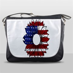 Us Flag Flower Sunshine Flag America Usa Messenger Bag by Wegoenart