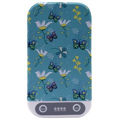 Butterflies Flowers Blue Background Spring Pattern Sterilizers by Ravend